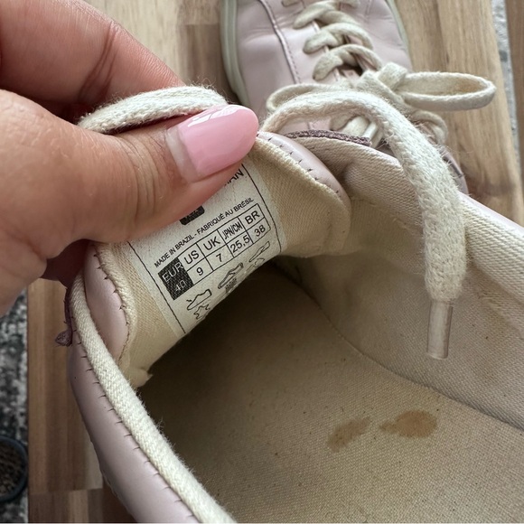 Veja Esplar in Petal Pink Patent Leather Lace Sneakers Size Women's US 9 - Picture 14 of 15